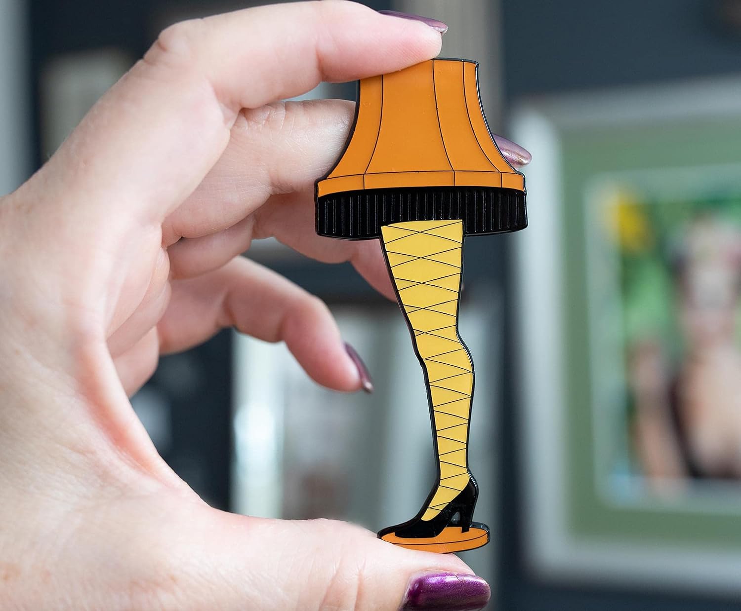 SalesOne, A Christmas Story Leg Lamp Exclusive Collector Enamel Pin | Metal Brooch Clothing Accessories for Backpack,Jacket Festive Holiday Toys, Gifts and Collectibles, Stocking Stuffers Orange