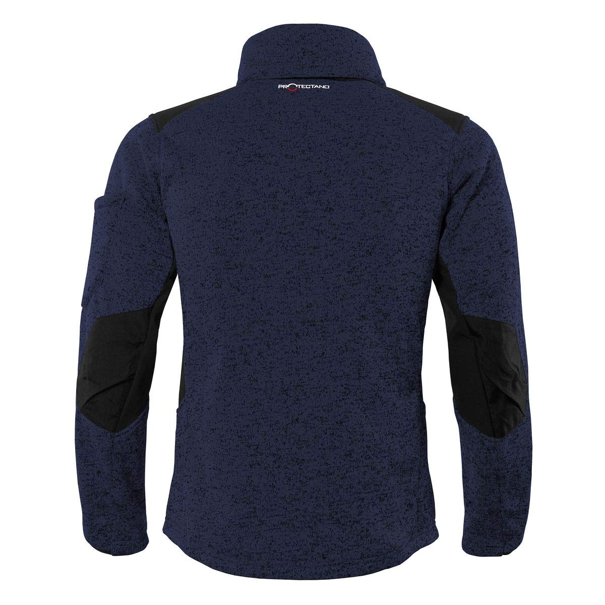Qualitex kurtka polarowa z dzianiny, unisex; ocieplana, ciepła kurtka robocza dla mężczyzn i kobiet; ciepła kurtka robocza, granatowy melanż, 3XL