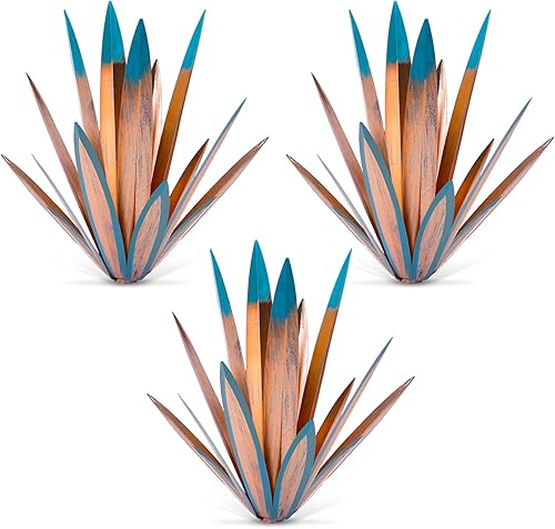 Homight Escultura de Agave de Tequila de Metal Rústico DIY Planta de Tequila para Decoración del Hogar, Jardín al Aire Libre, Estatuilla de Patio,