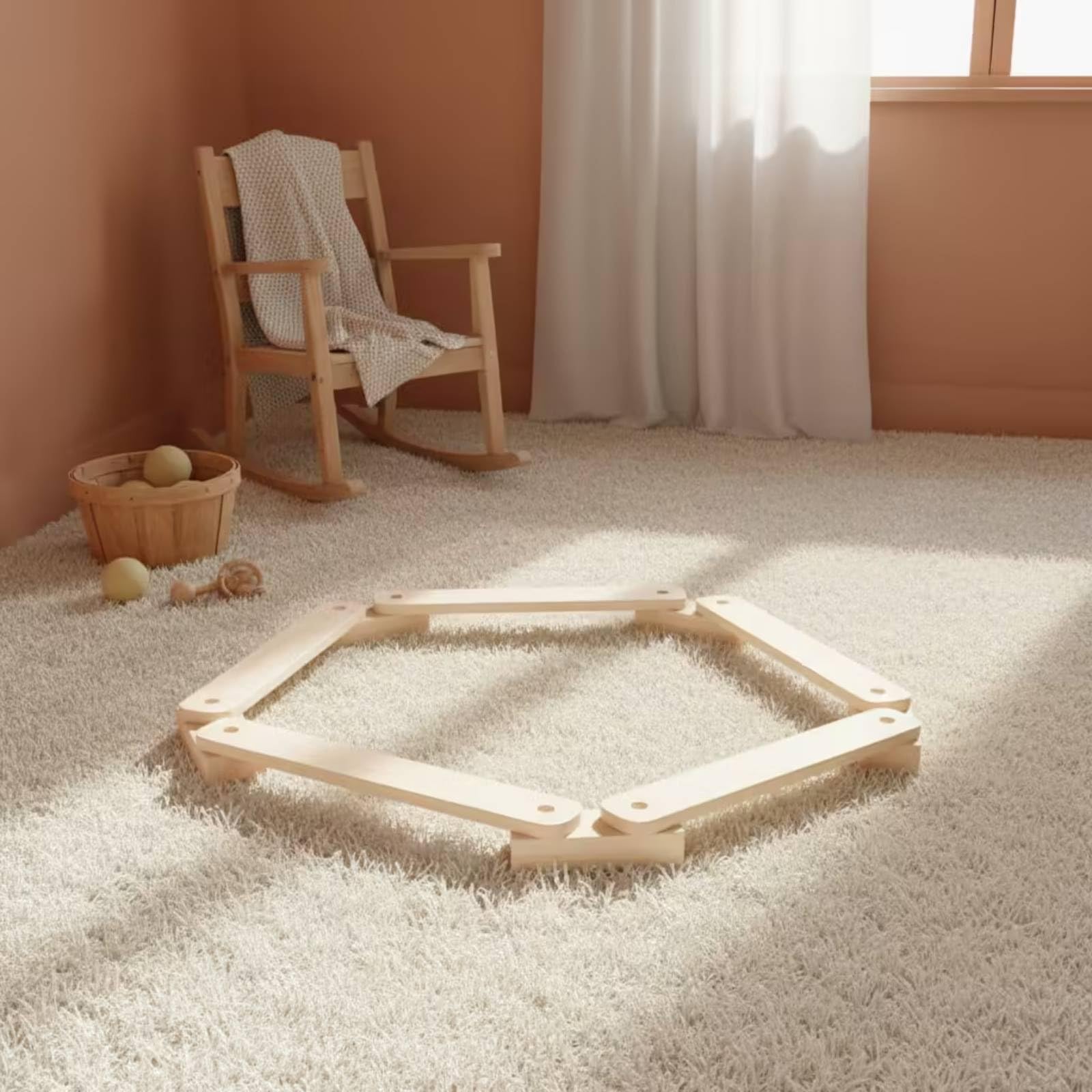 predolo Juegos Tabla de Equilibrio de Madera Desarrollo Motor Balancín Madera Uso Interior y Exterior Juguete Infantil para Preescolares, Niños, Aula