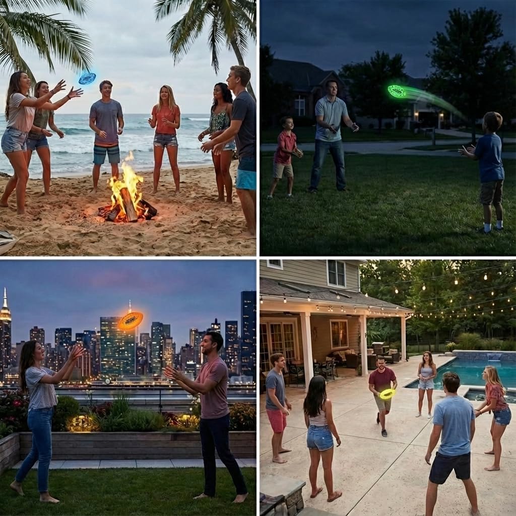 Wave Runner Glow in The Dark LED Football - Junior Size Waterproof Light Up Football, Type-C Rechargeable with Pump, Outdoor Sports Toy for Kids, Teens, and Adults