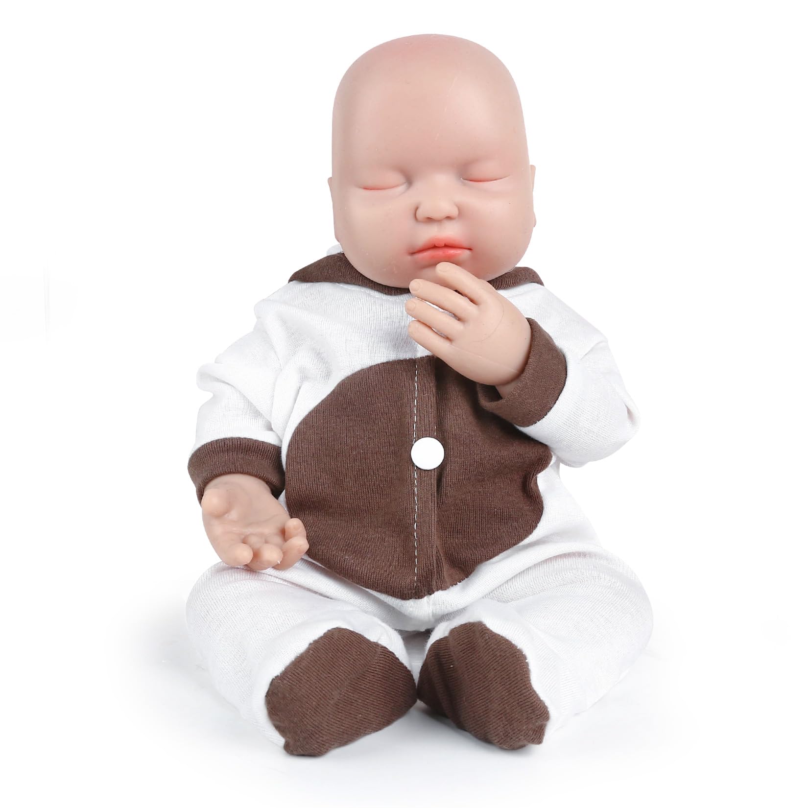 Vollence 14 inch Reborn Silicone Baby Dolls Lifelike Realistic Newborn Platinum Babies Toys for Kids Children Birthday Christmas Toys Gifts - Girl