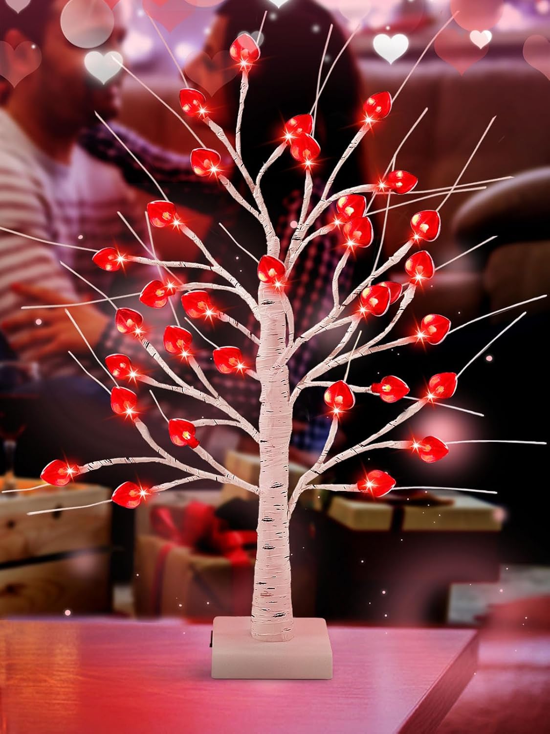 CVHOMEDECO. Funciona Con Pilas Con Temporizador LED Iluminado Y Rosa De Poliuretano Roja Con Petalos Caidos En Una Cupula De Cristal Gran Regalo