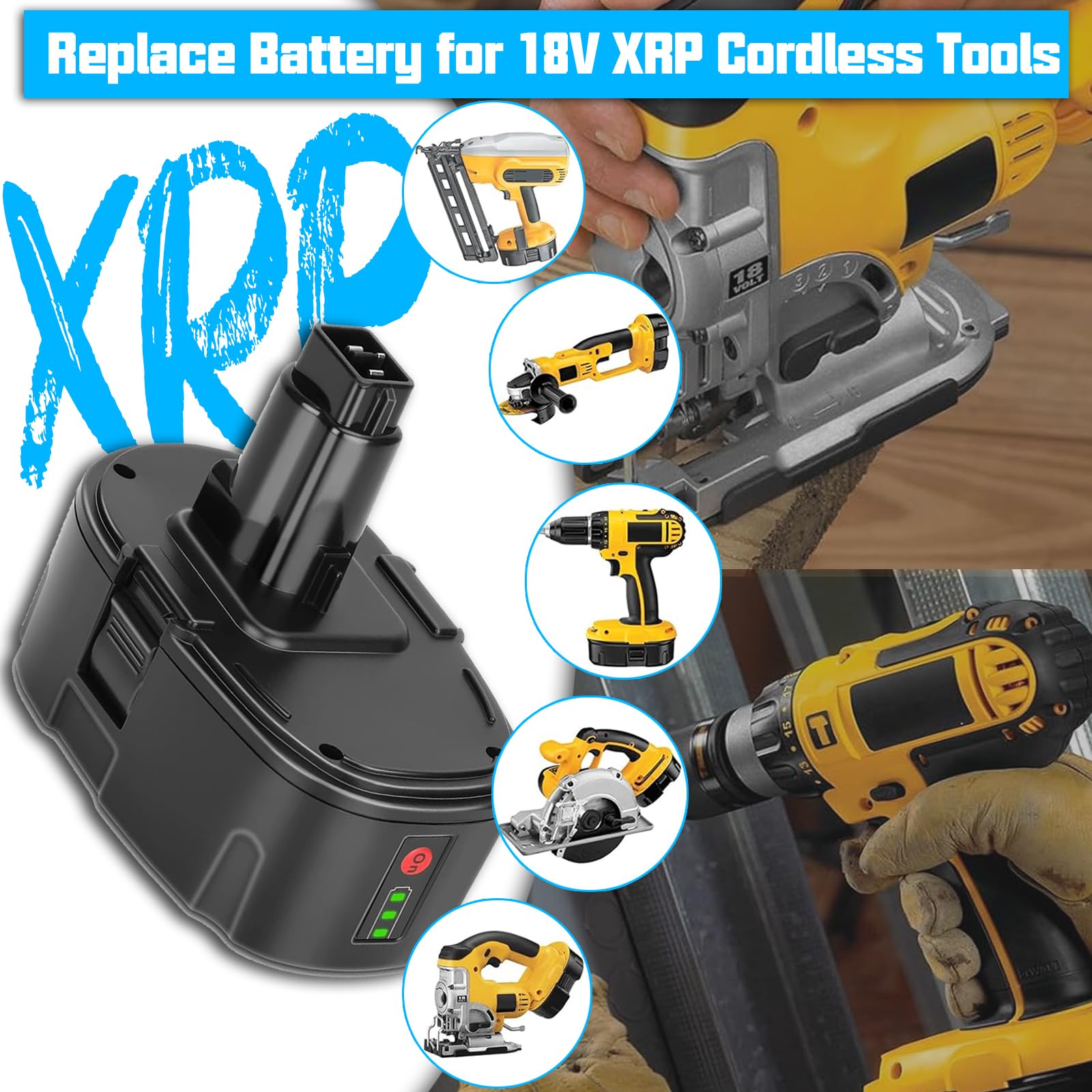 DeWalt XRP Ni Lithium Battery DTK 2-Pack 7.0Ah Lithium-Ion Batteries For Dewalt  18V XRP Tools - Supercharge Your Power Tools! DeWalt 7.0ah Battery  Replacement
