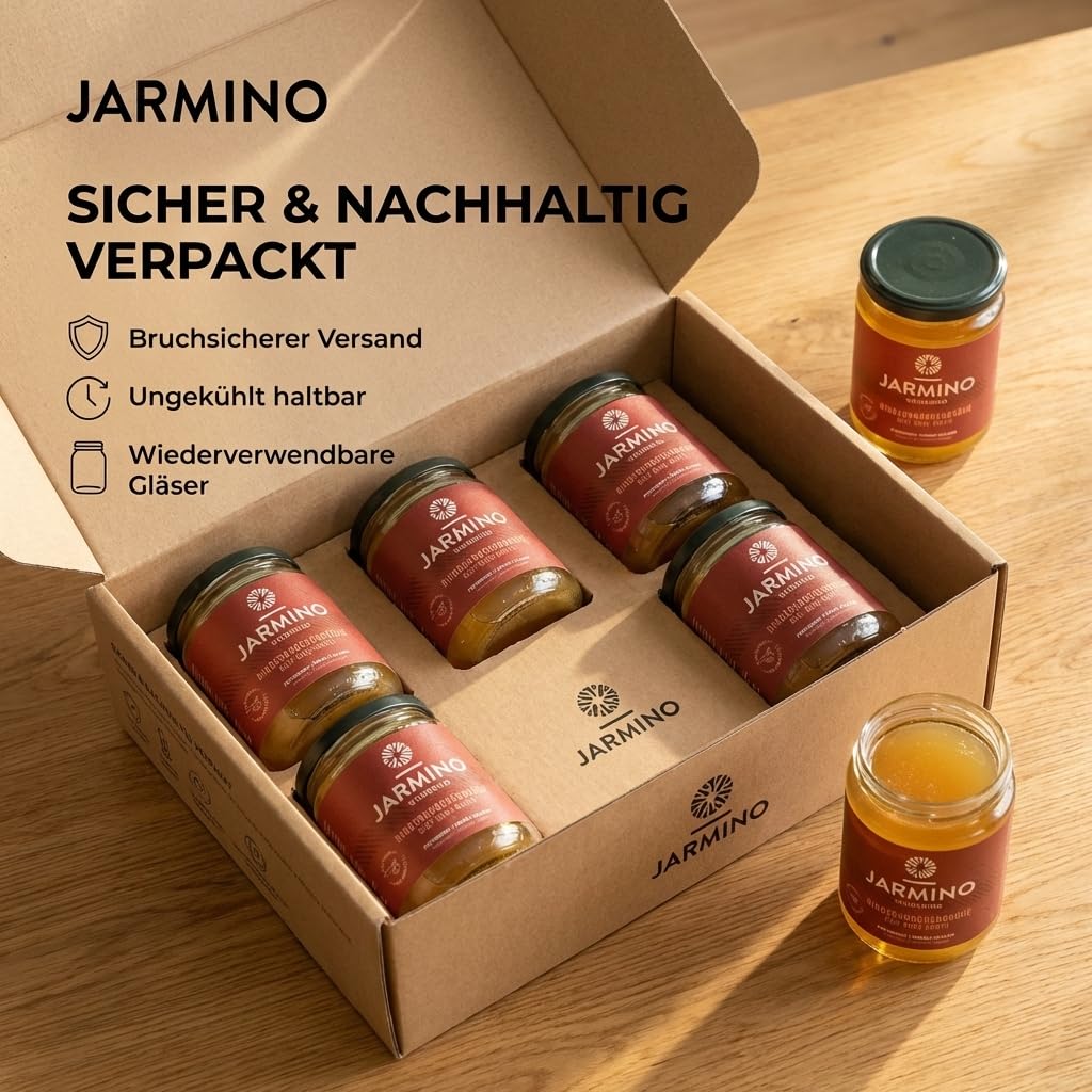 JARMINO Knochenbrühe BIO Weiderind 6x 350ml reich an Kollagen Protein Aminosäuren