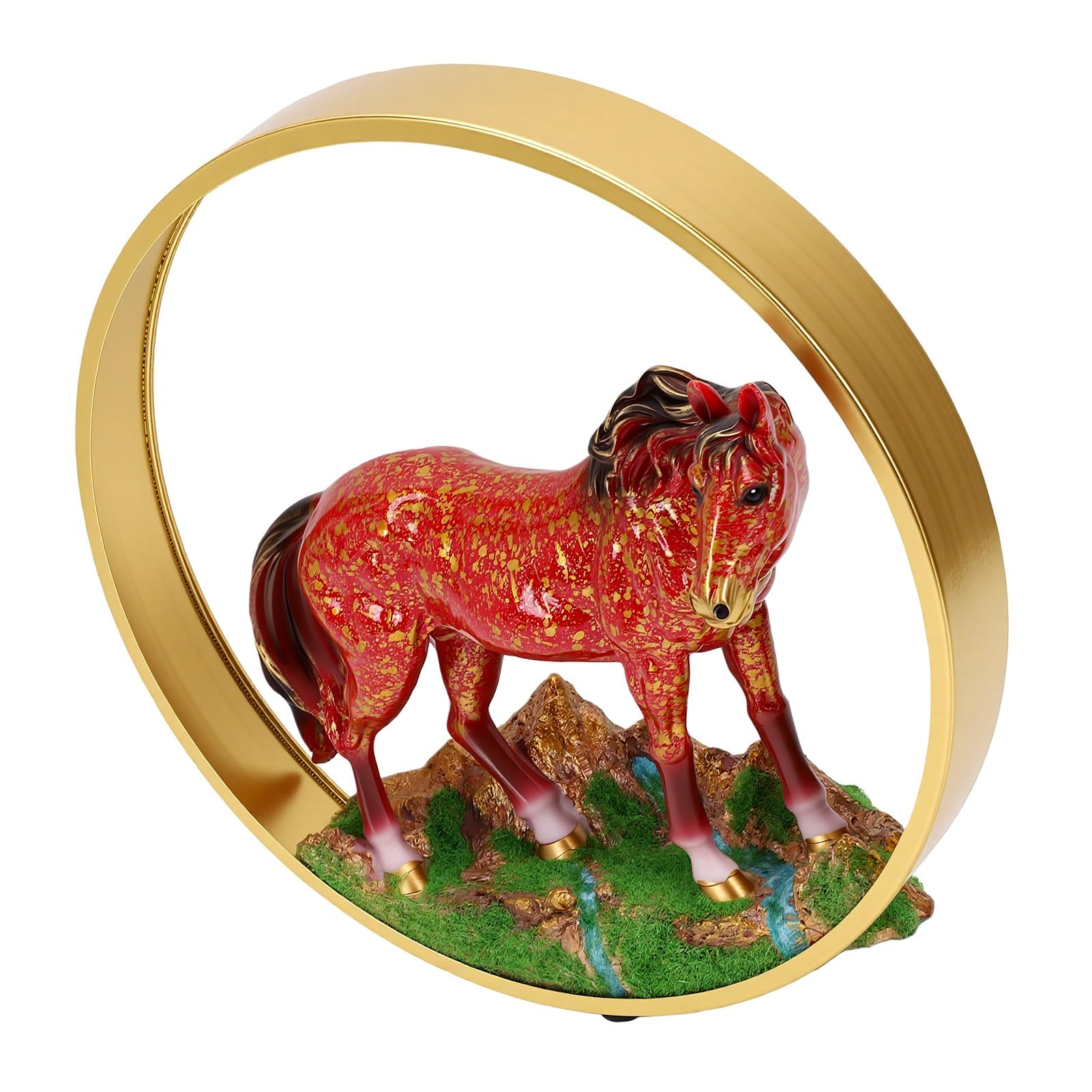 Ejoyous Figura Konia Dekoracyjna z żywicy 29,5 Cm Nowoczesne Biuro Domowe