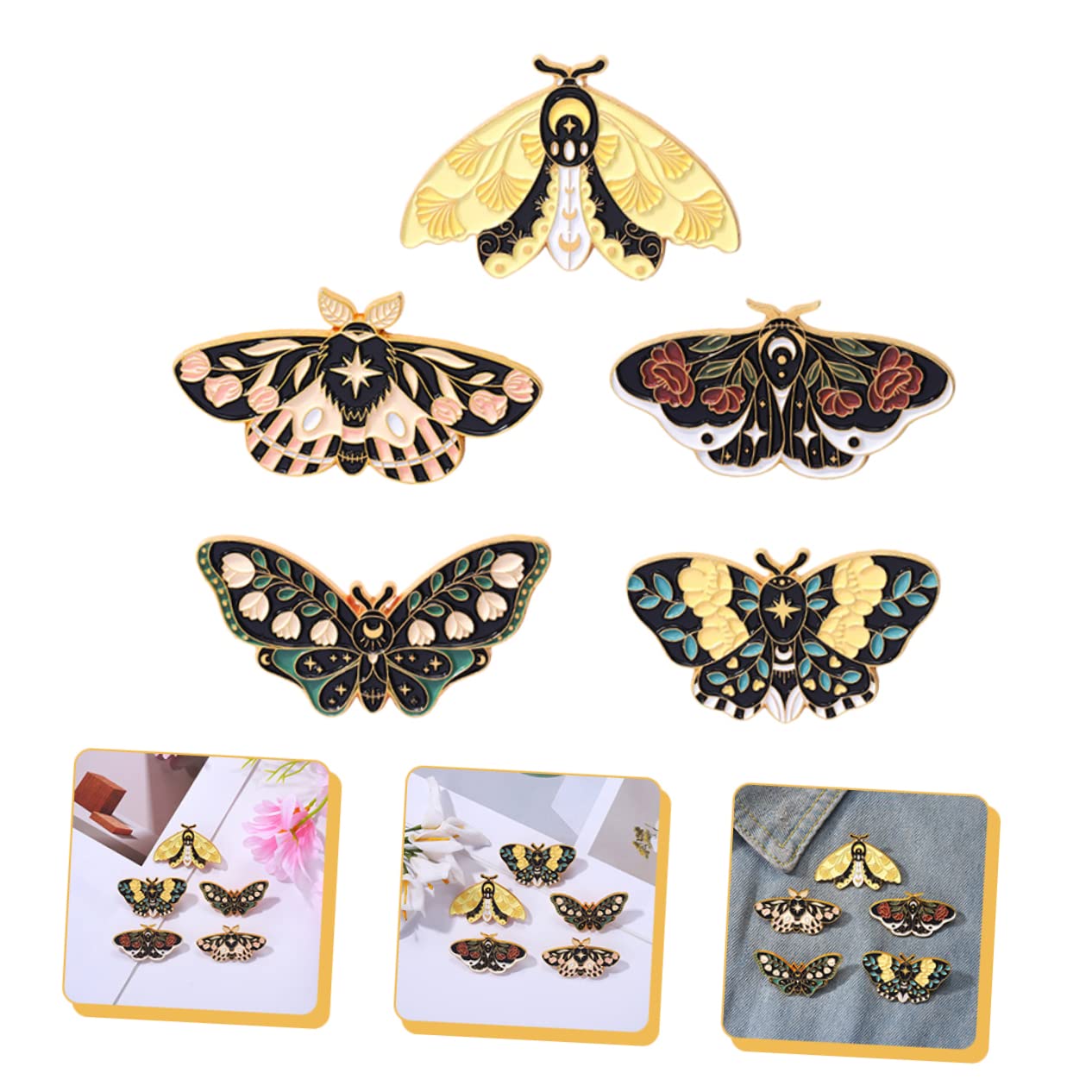SHERCHPRY 25stücke Teiliges Set Von Bunten Schmetterlings-emaillestiften Für Damen Retro-insekten-anstecker Für Kleidung Taschen Und Accessoires Charmante Broschen Für Kreative