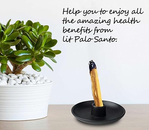 Miniatura 2 de 2 soportes de cerámica Palo Santo - Quemador de incienso para madera Palo Santo, soporte de cerámica para palitos Palo Santo