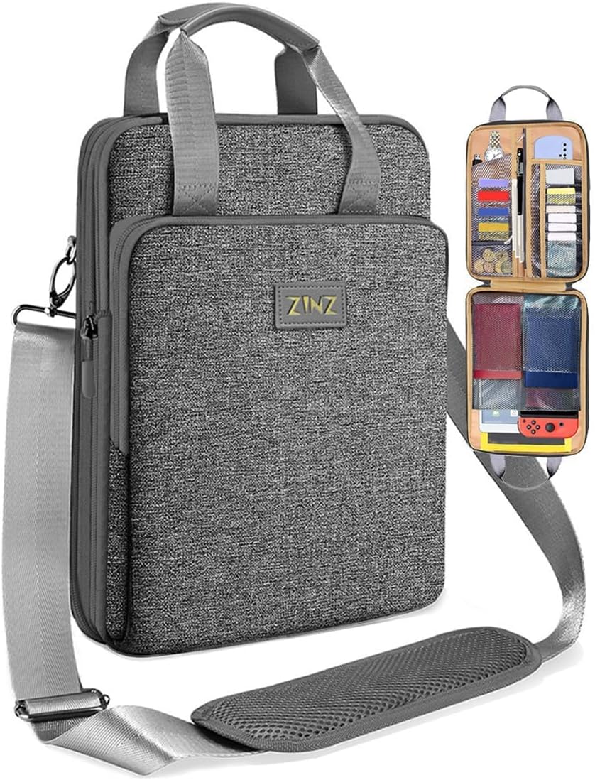 ZINZ Slim & Expandable Case 12.9 13 inch Travel Laptop Shoulder Bag for MacBook Air 13" M4/M3/M2/M1, MacBook Pro 13" M2/M1, iPad Pro 12.9"/13"/11", iPad Air 13",L01G03