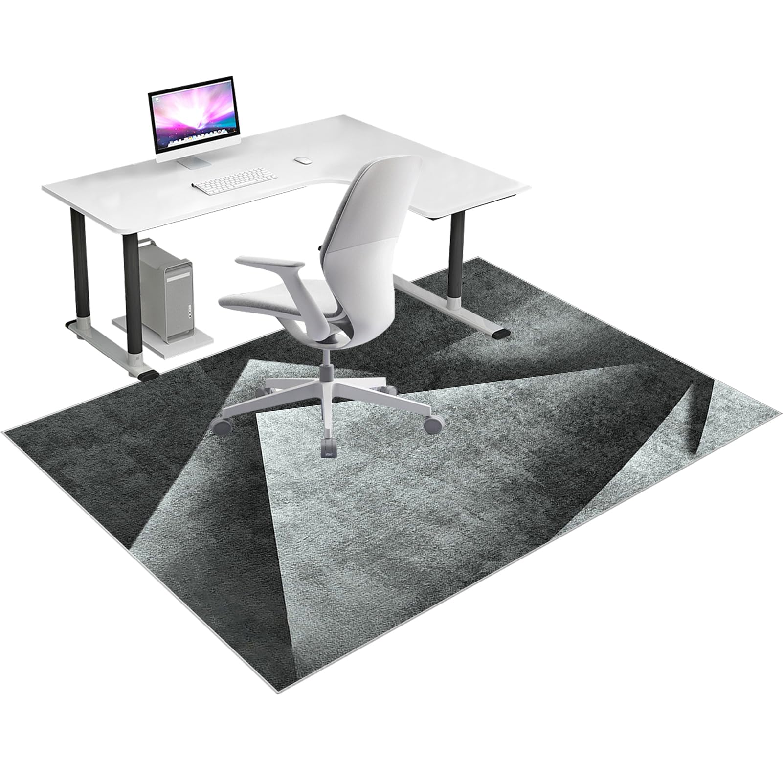 Hard Floor Protection Mat, Office Chair Mat for Hardwood/Tile Floor, Computer Gaming Chair Mat, Under Desk Office Gaming Rug, Carpet Protector Chair Mat Easy-Clean Floor Protector Mat 100 x 120 cm