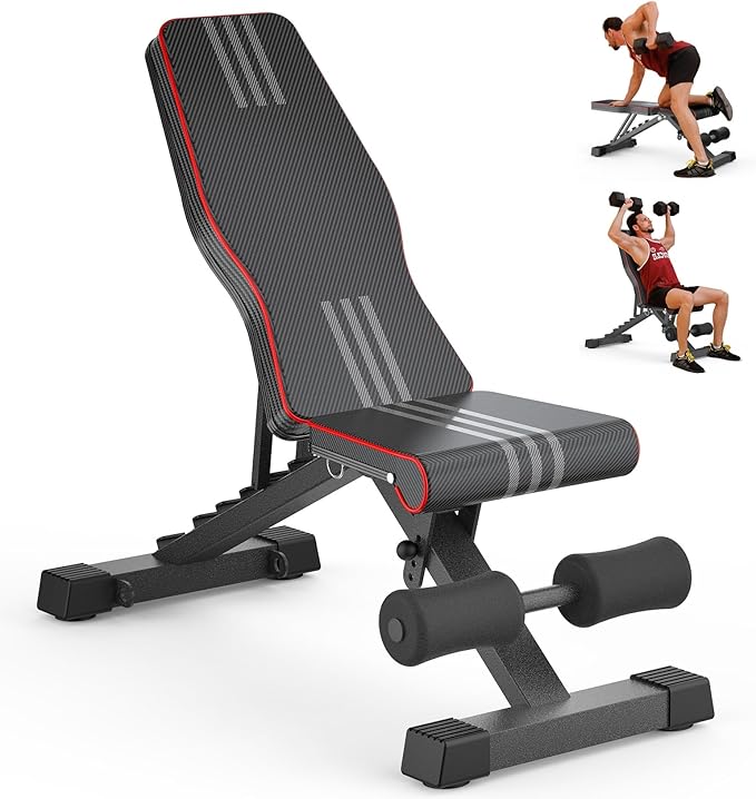 Adjustable/Foldable Weight Bench, 660LBS Home Gym Workout Bench Lifting Sit-up Exercise Bench for Bench Press