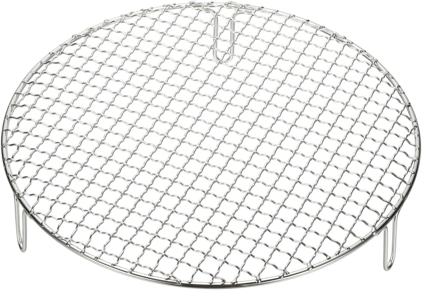 uxcell 15 Inch Round Cooking Rack, Stainless Steel Canning Racks with Legs, Barbecue Mesh Grill for Baking Cooling Steaming Cookware