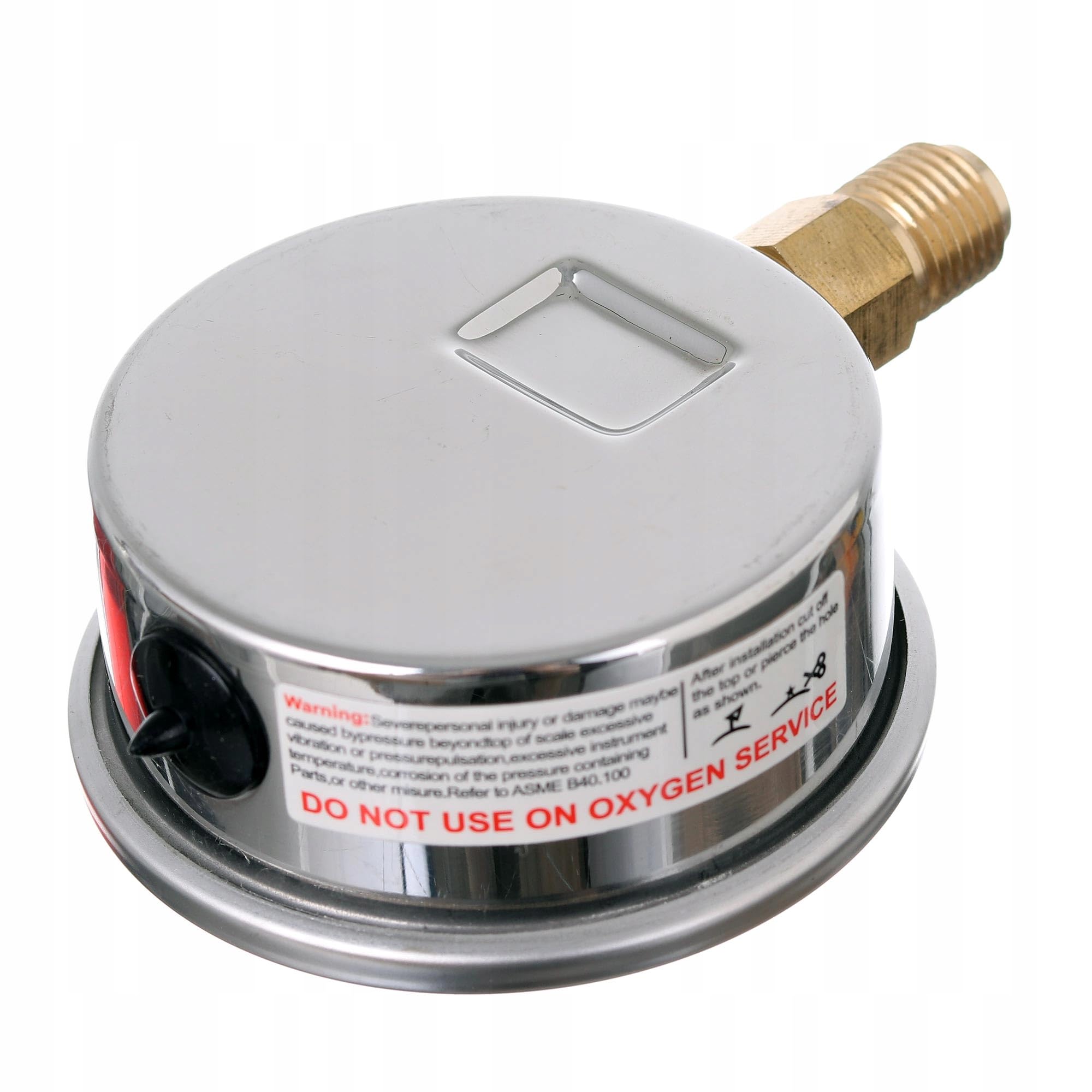 Manometer Mit Glyzerin-Füllung – 63mm Zifferblatt, 0-400bar / 0-5800psi, 304 Edelstahl, 1/4 BSP Unteranschluss