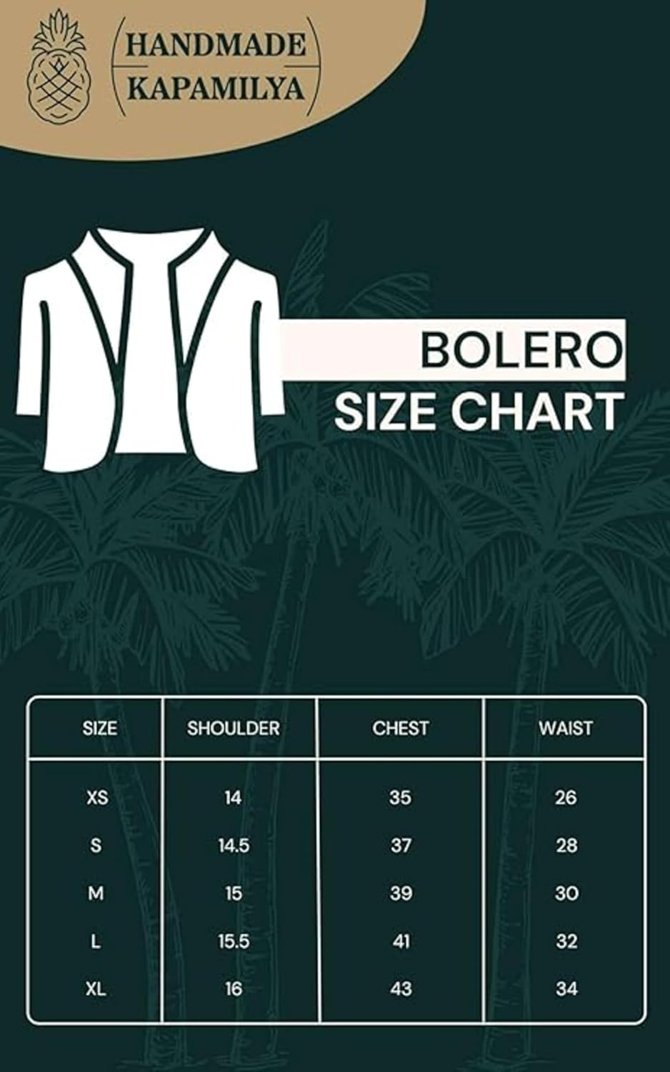Filipiniana Bolero for Women; Elegant Bolero Shrug - Order US Size