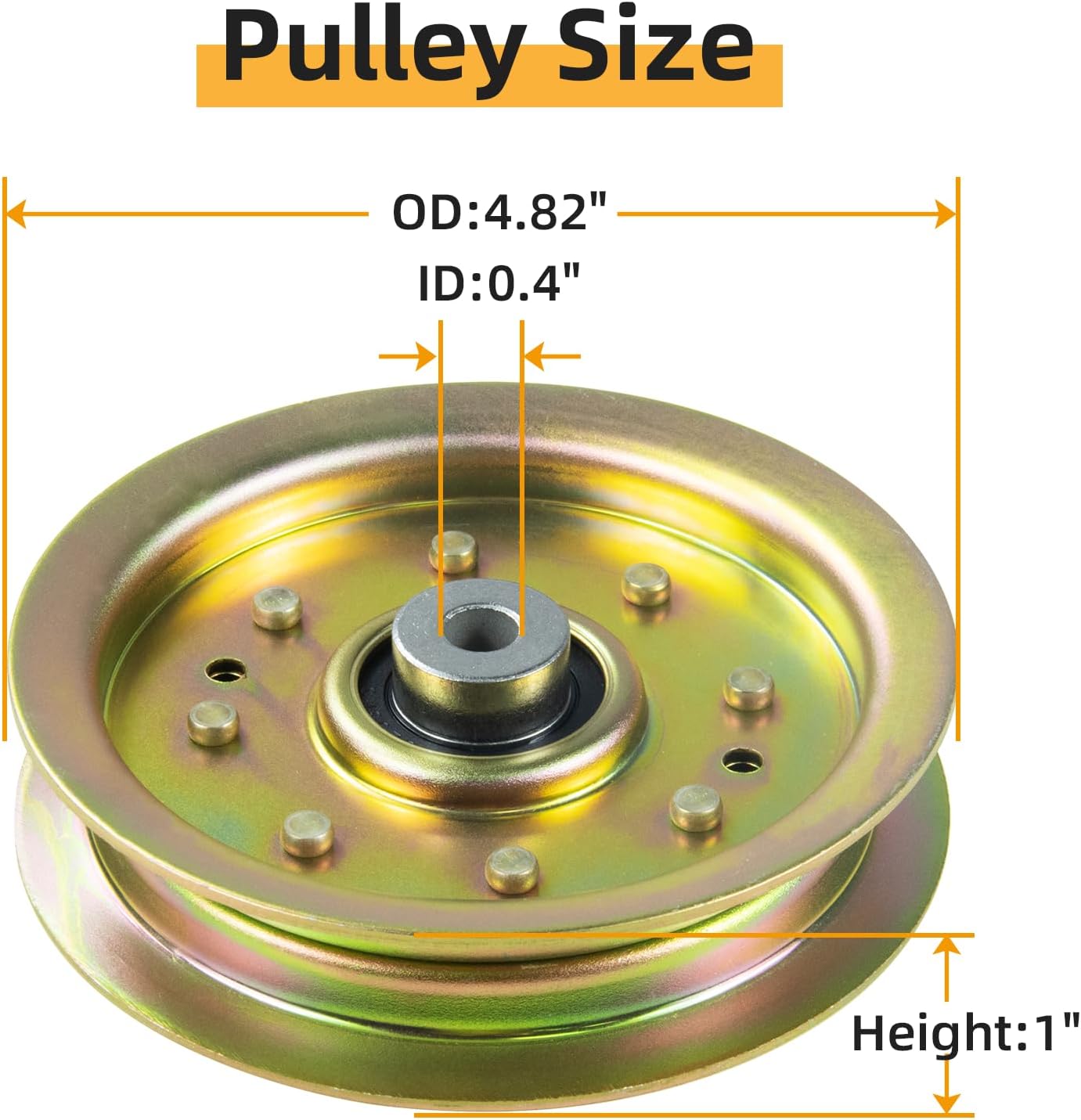 2 Pack 918-04125C Spindle Assembly with 756-04129B Idler Pulley Replaces Cub Cadet Deck Spindle 918-04125B 918-04125A 618-04126 Spindle 618-04126A for Cub Cadet RZT 50, RZT50, LT1050 Decks