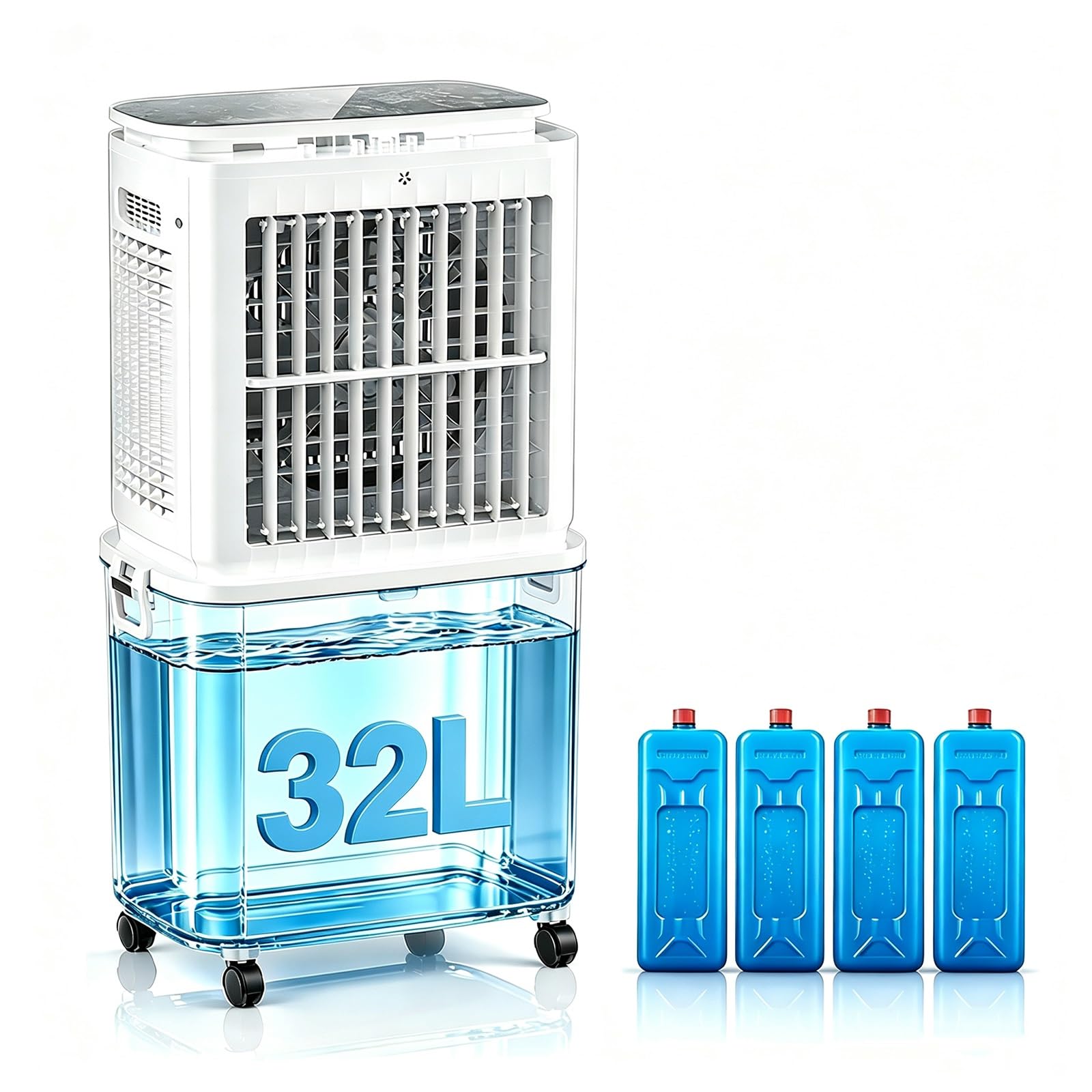 Xgqxzwc One Color 32L Commercial Evaporative Air Cooler 80W Portable Swamp Cooler Cooling Fan