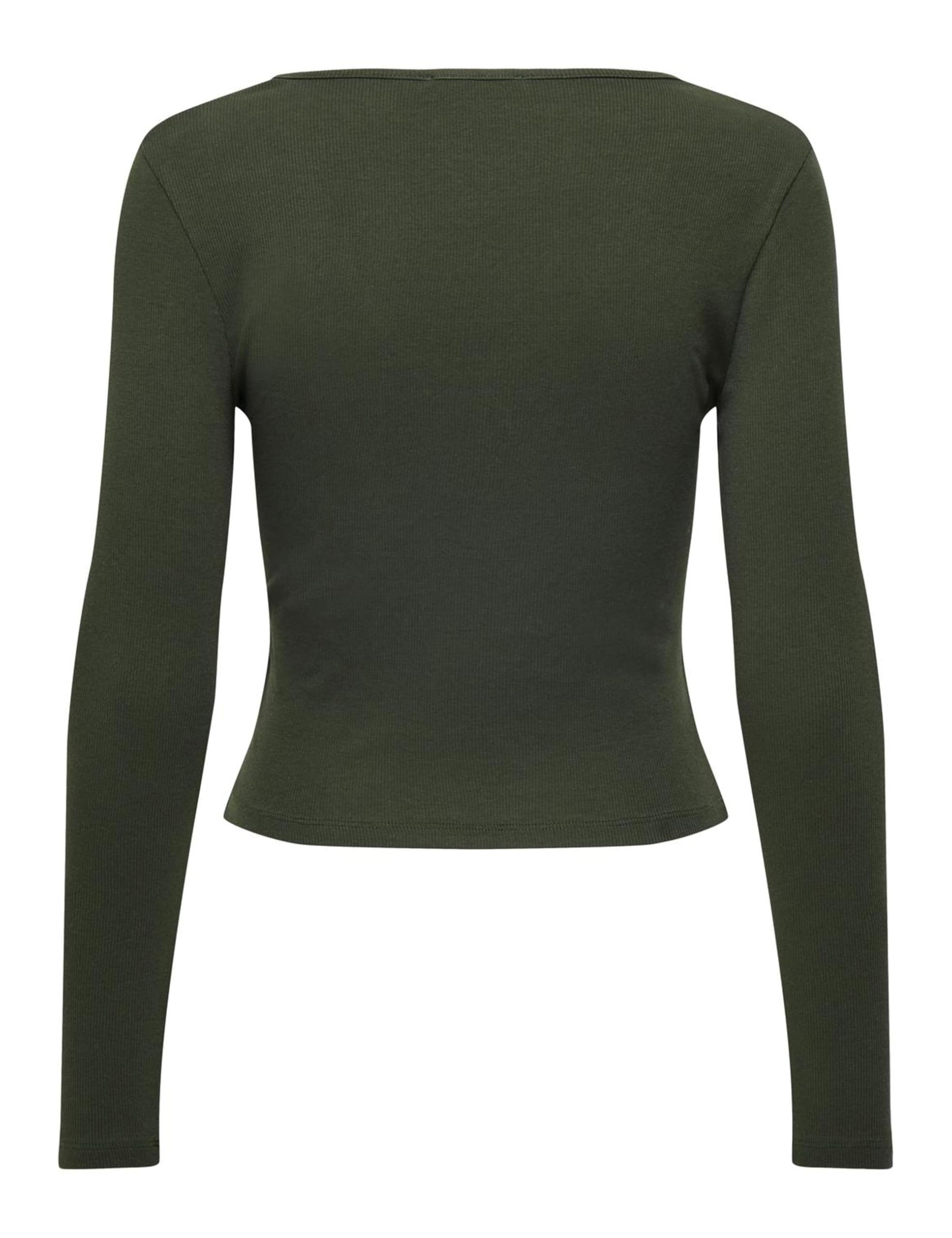 ONLY Onlkaya L/S V-Neck Short Top JRS, rodzynka, XL