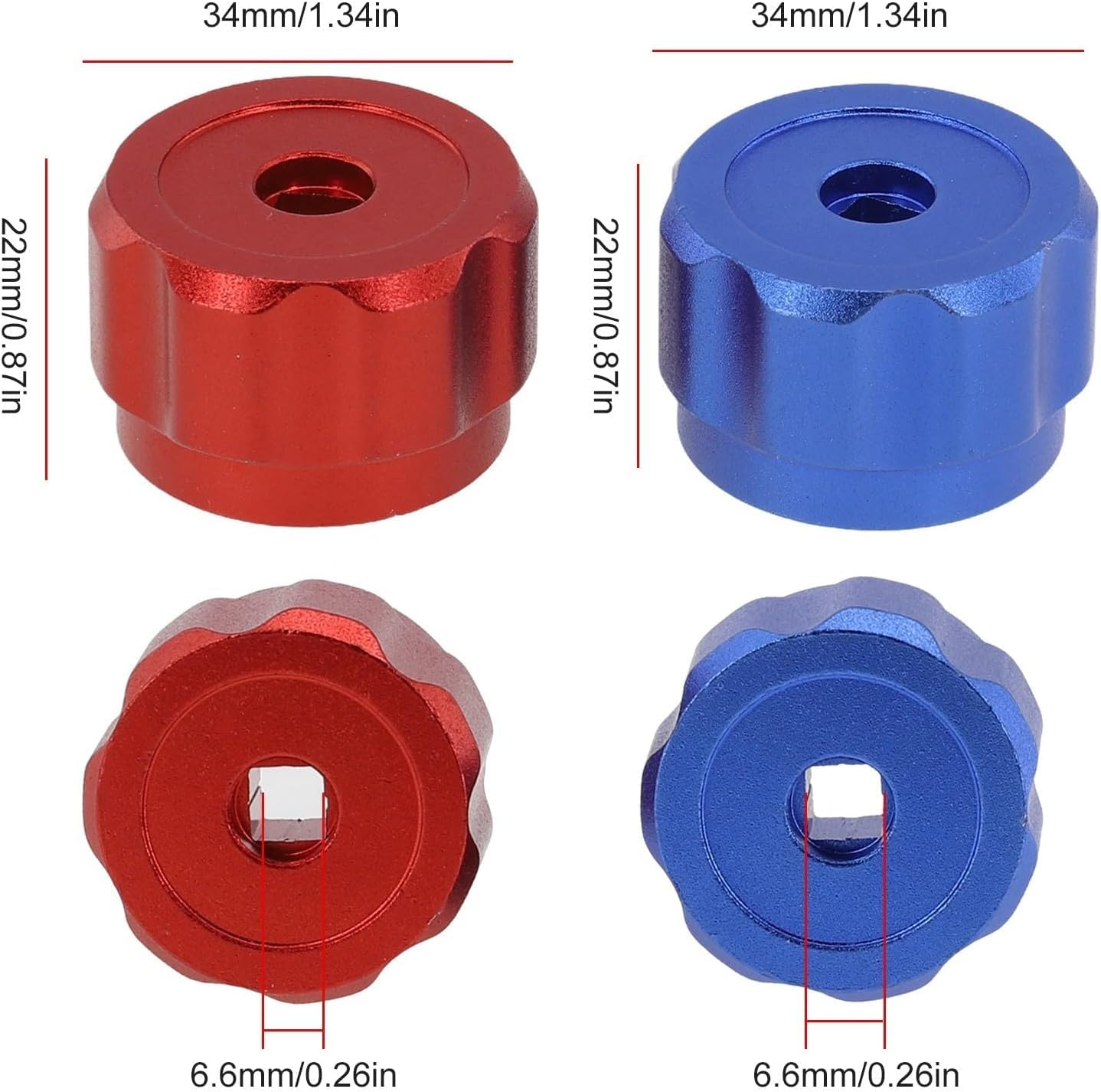 Runder Aluminium-Radknauf für HVAC-Verteiler, Klimaanlagen-Ersatzteile