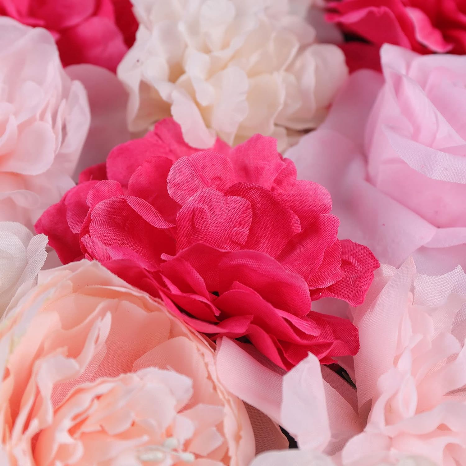 Gdrasuya10 4 Pcs Artificial Flower Wall Panels 60x40cm 3D Flower Background for Wall, Wedding Flower Decorations Wall Silk Rose Panels for Photo Areas, Stage Background, Party(Dahlia + Rose Peony)