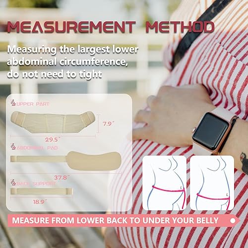 Miniatura 3 de Banda de vientre de maternidad para mujeres embarazadas, cinturón de maternidad, banda de apoyo para el vientre para el embarazo, soporte de vientre