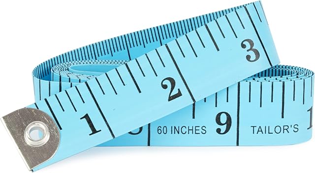 HANSMAYA Tape Measure Body Measuring Tape Soft Flexible Durable Fiberglass Sewing Measuring Tapes 60 Inch / 150 Cm Blue