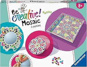 Ravensburger – Be Creative – Mosaic Maxi – 3 Objects to make – Decoration – Creative leisure – Relaxation and creative activity – From 8 years old – 18446