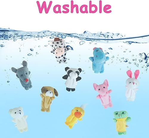 Miniatura 19 de Sealive Marionetas de dedo para niños pequeños de 1 a 3 años, marionetas de dedo para bebés y niños pequeños, juguetes de animales de felpa suave