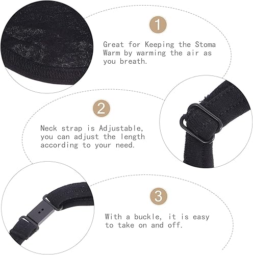 Miniatura 5 de Healifty Protector de estoma de cuello para traqueotomía, a prueba de polvo, protector de tráquea a prueba de polvo, 2 unidades