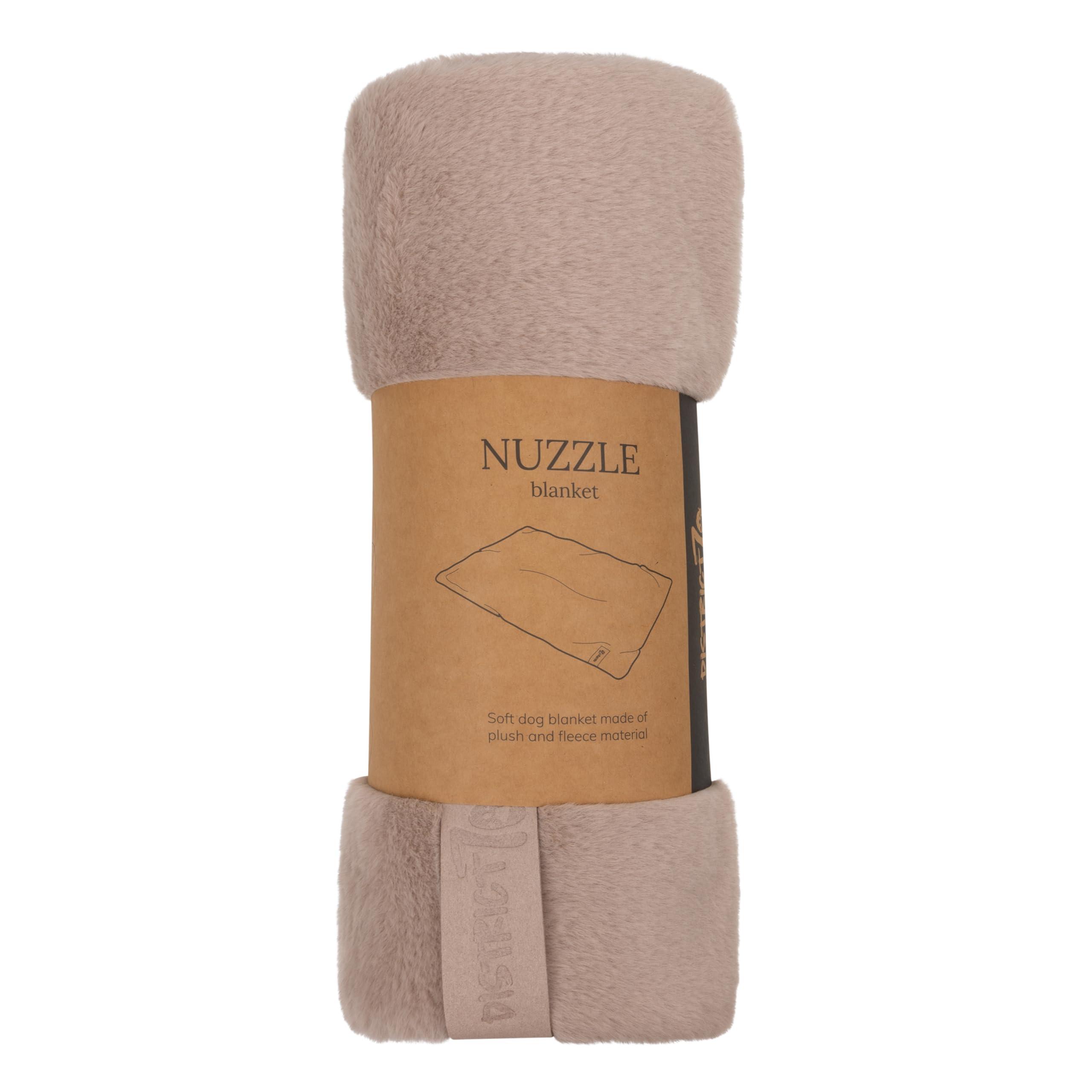 Couverture Nuzzle District 70 taupe pour protéger votre canapé des poils de chat