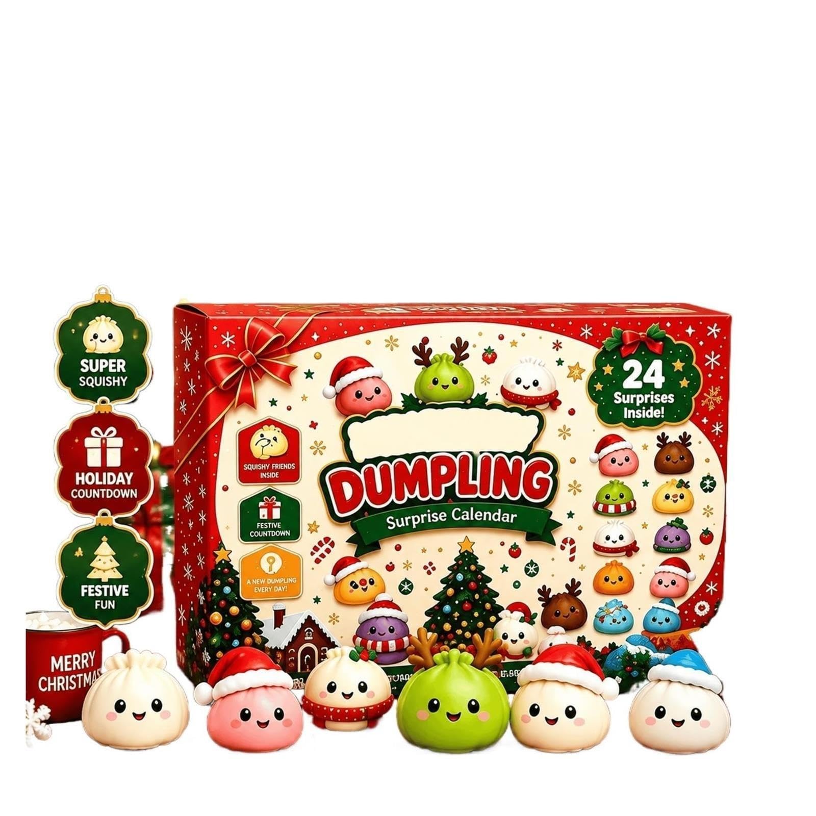 Calendario dell'Avvento Squishy 2026, scatola for il conto alla rovescia a sorpresa di 24 giorni for adulti(2box)