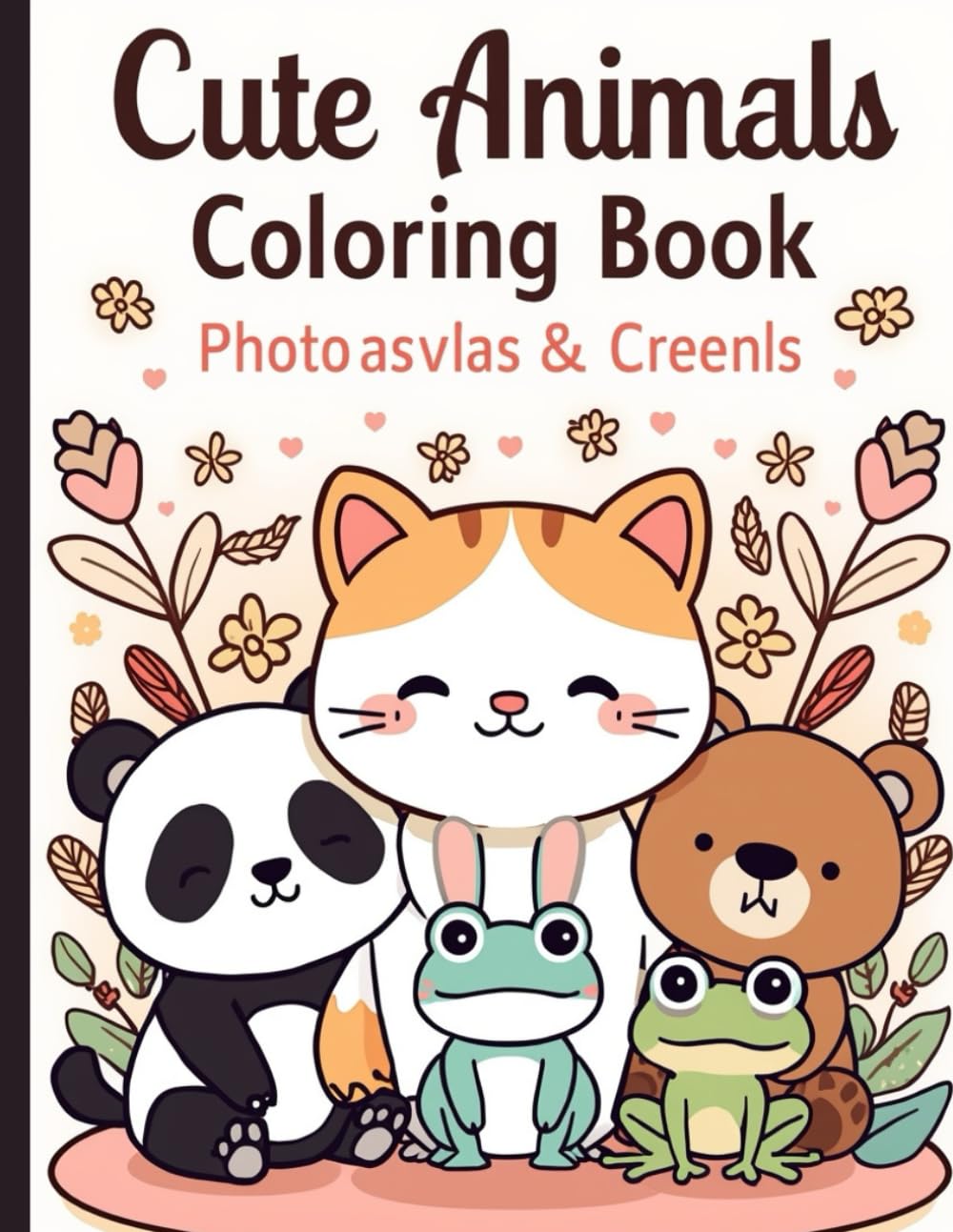Cute Animals – Cozy Edition Cats & Friends – Bold & Easy Coloring Book for Relaxation