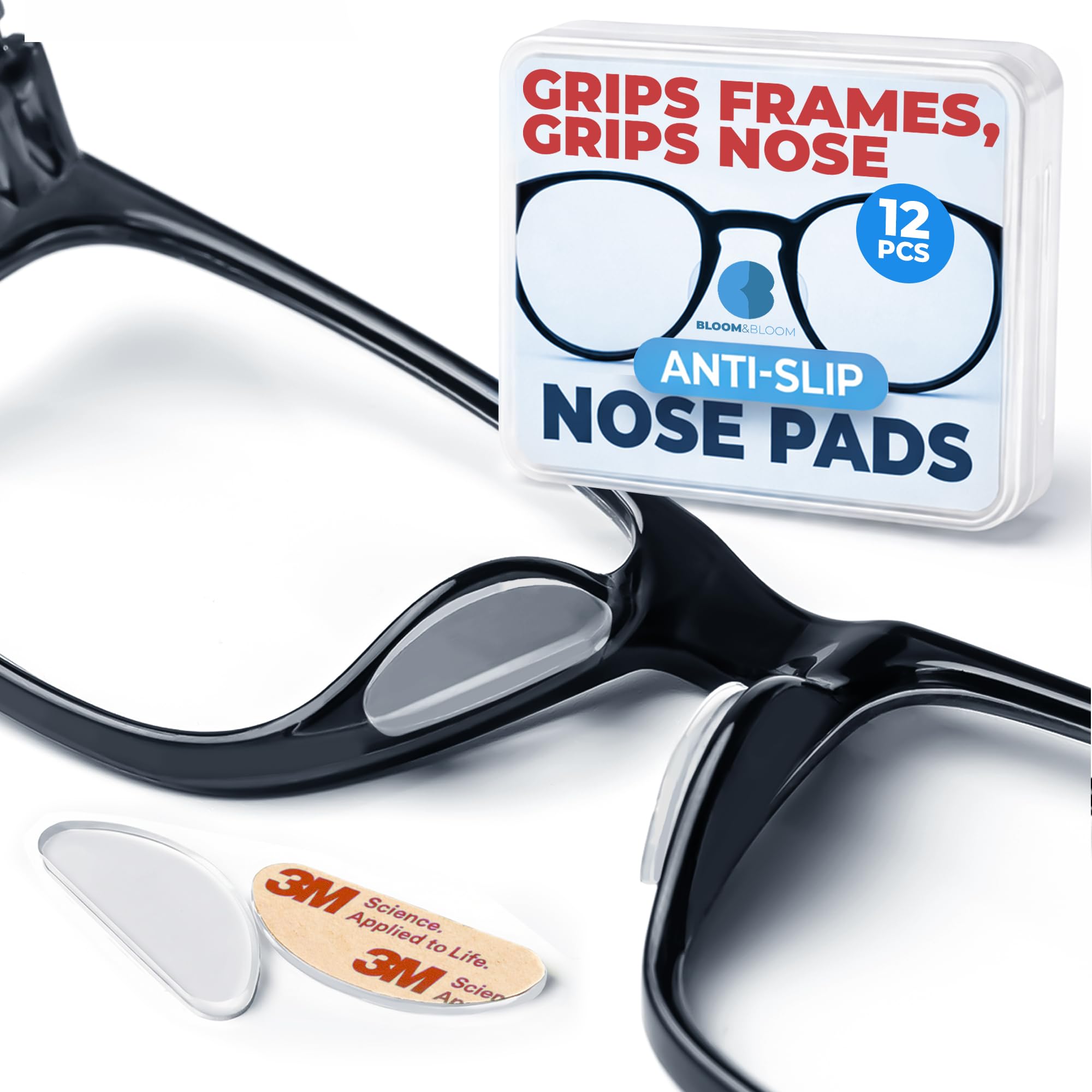 Anti-Slip Nose Pads for Glasses Dual-Grip Design