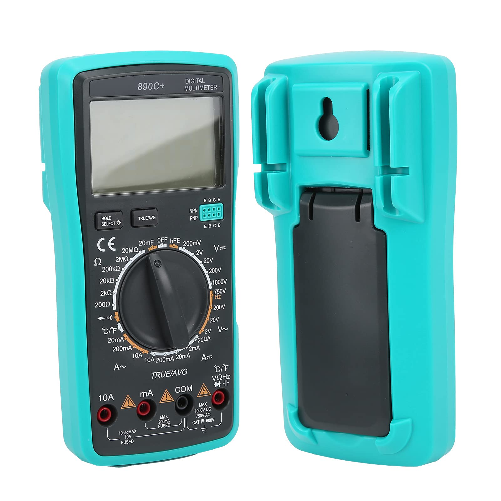 Multímetro digital 890C+ con medidor de corriente de voltaje de protección automática anti-quemaduras de temperatura