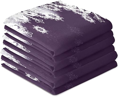 Miniatura 4 de RPLIFE Trapos de secado de platos morados navideños, toallas de secado de platos de 28 x 18 pulgadas para absorbentes de cocina, toallas de cocina a