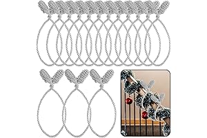 DIYASY Banister Garland Silver Twist Ties
