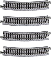 Vista 1 de Kato USA Model Train Products Unitrack, 481mm (19") Radius 15-Degree Curve Track (4-Piece)