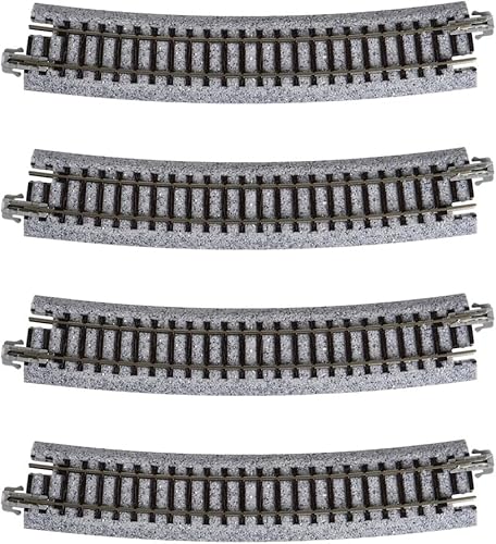 Kato USA Model Train Products Unitrack, 481mm (19") Radius 15-Degree Curve Track (4 piezas)