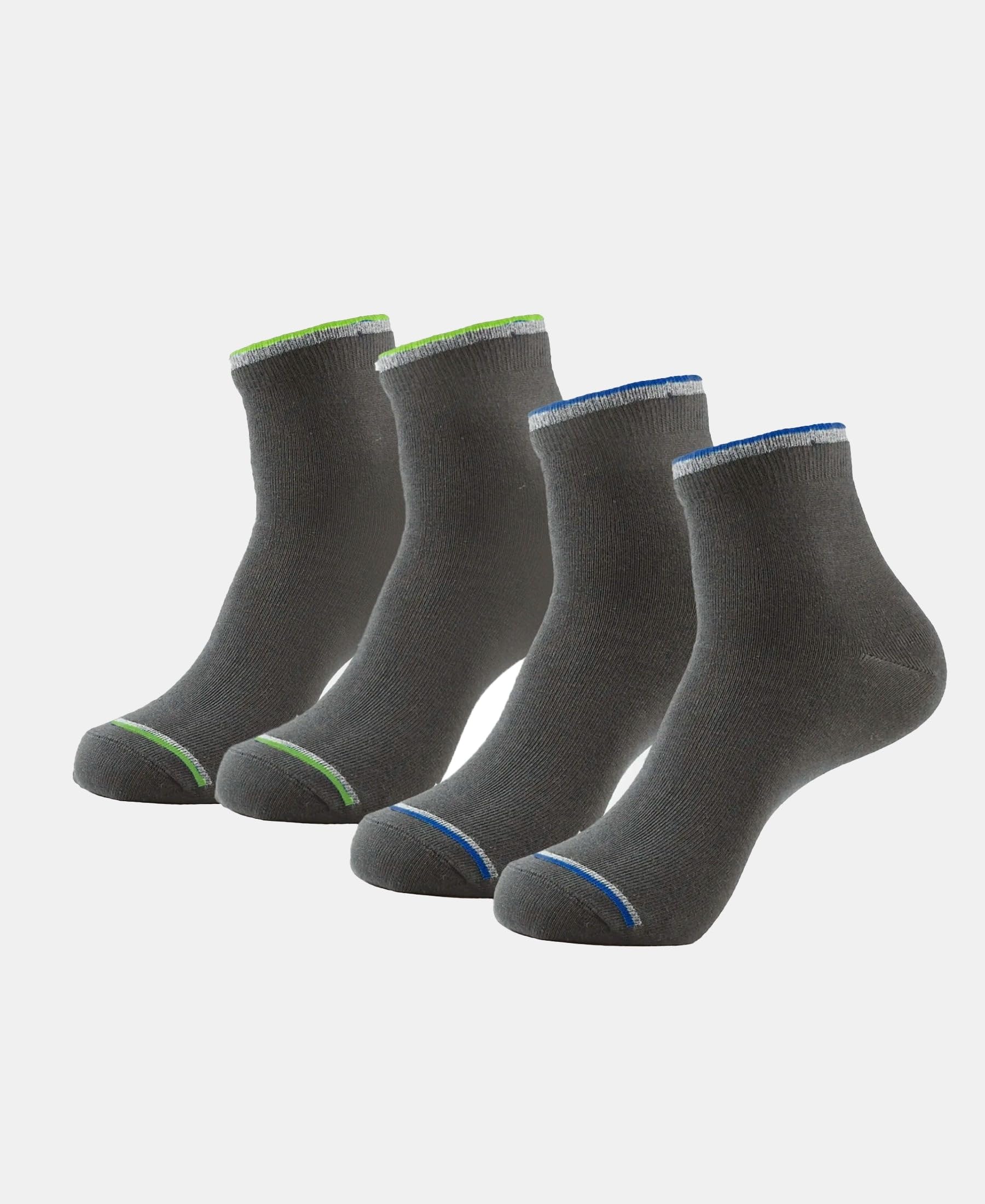 jockey Men's Ankle Length Cotton, Spandex And Nylon Socks (7051-01_Navy, Neon and Green_One Size_Navy, Neon And Green, Red) Pack of 1-picture-20