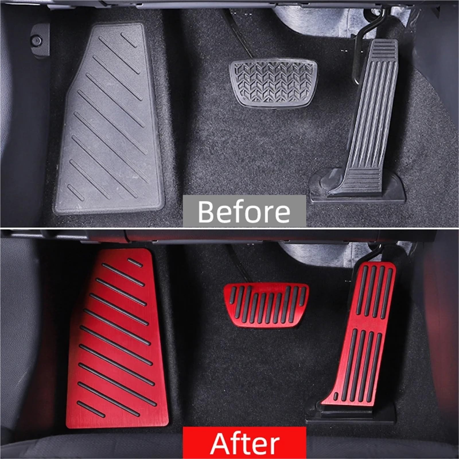 SAWILI Accessori for imbottitura pedale freno pedale acceleratore carburante for auto in lega di alluminio, for Toyota, for RAV4 RAV 4 XA50 2019 2020 Copri pedali auto(Footrest Blue