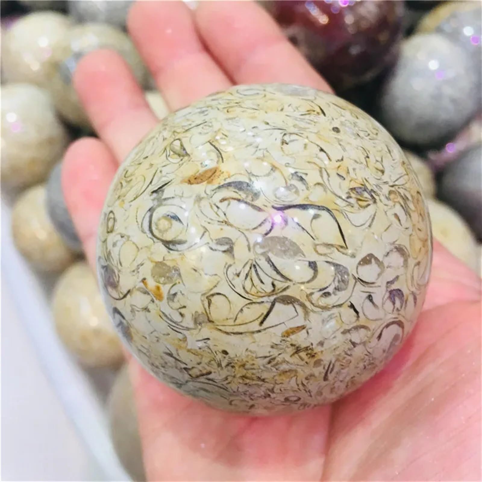 AARTERZZA Stone Quartz Crystal Ball Home Decoration Cutting and polishing 1pc Ornaments (Size : 6cm)