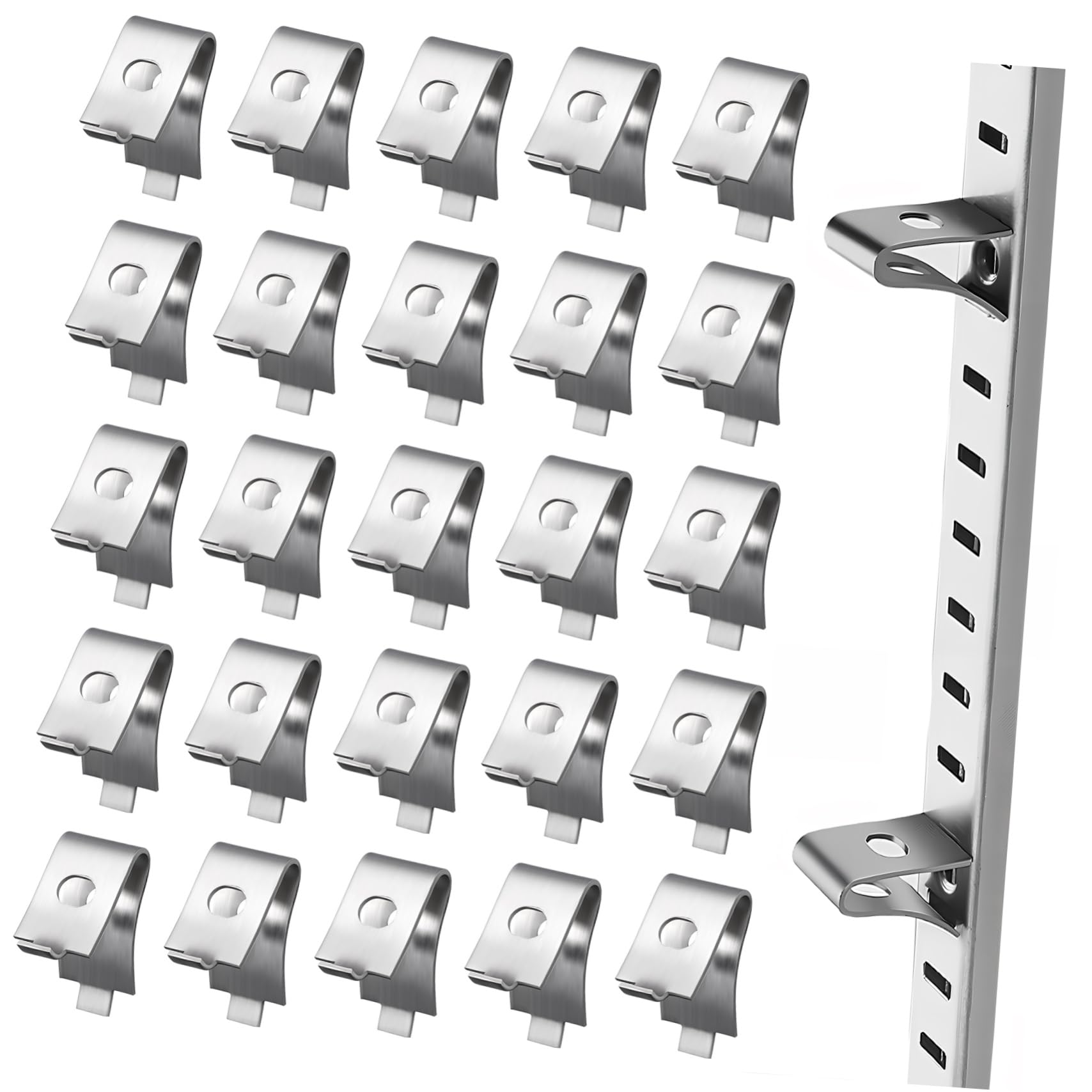 Clips de support étagère en acier inoxydable Holibanna pour mobilier haut de gamme