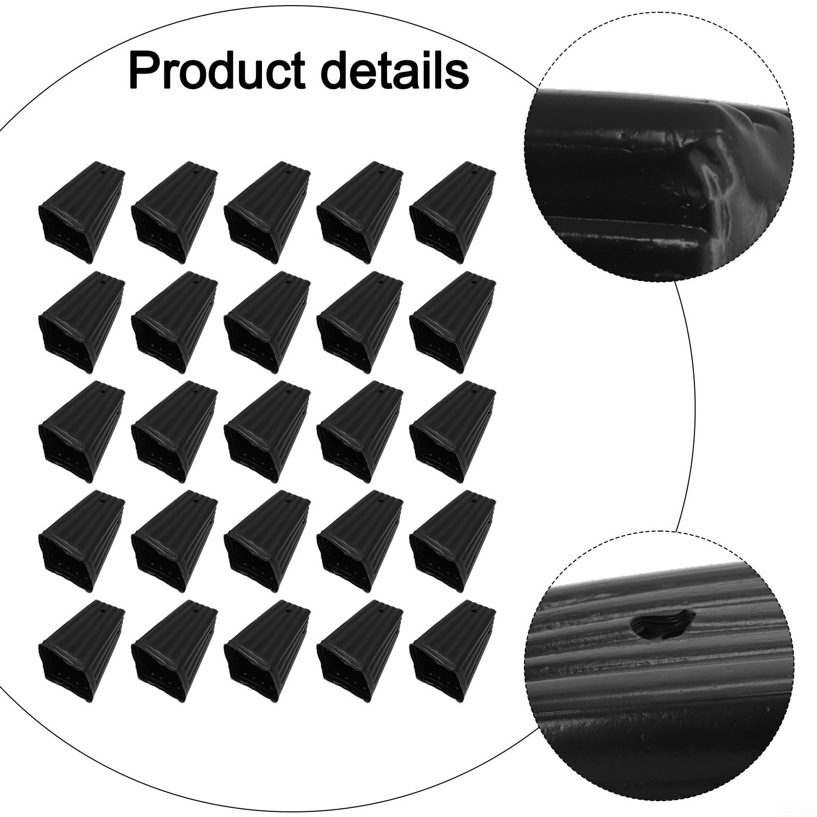 Pots de pépinière profonds en plastique 17,8 cm 20,3 cm Lot de 25 pour plantes