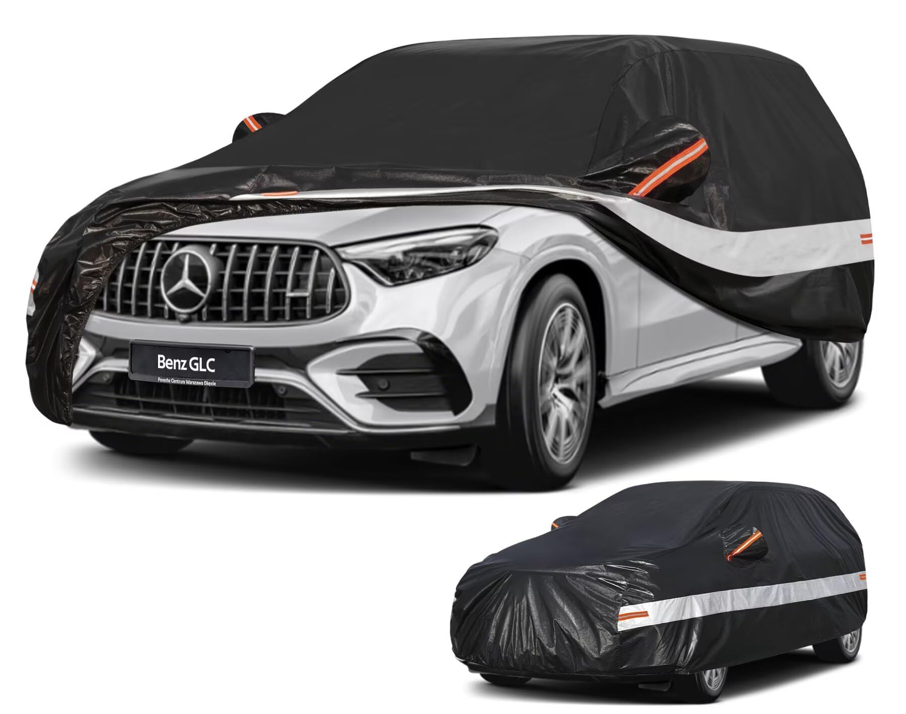 Holthly 10 strati Telo Copriauto SUV per Mercedes Benz GLC C200/C220/C250/C300/C350/GLC43/GLC63(2015-2025),100% copertura auto impermeabile,Telo Copri Auto per Esterno