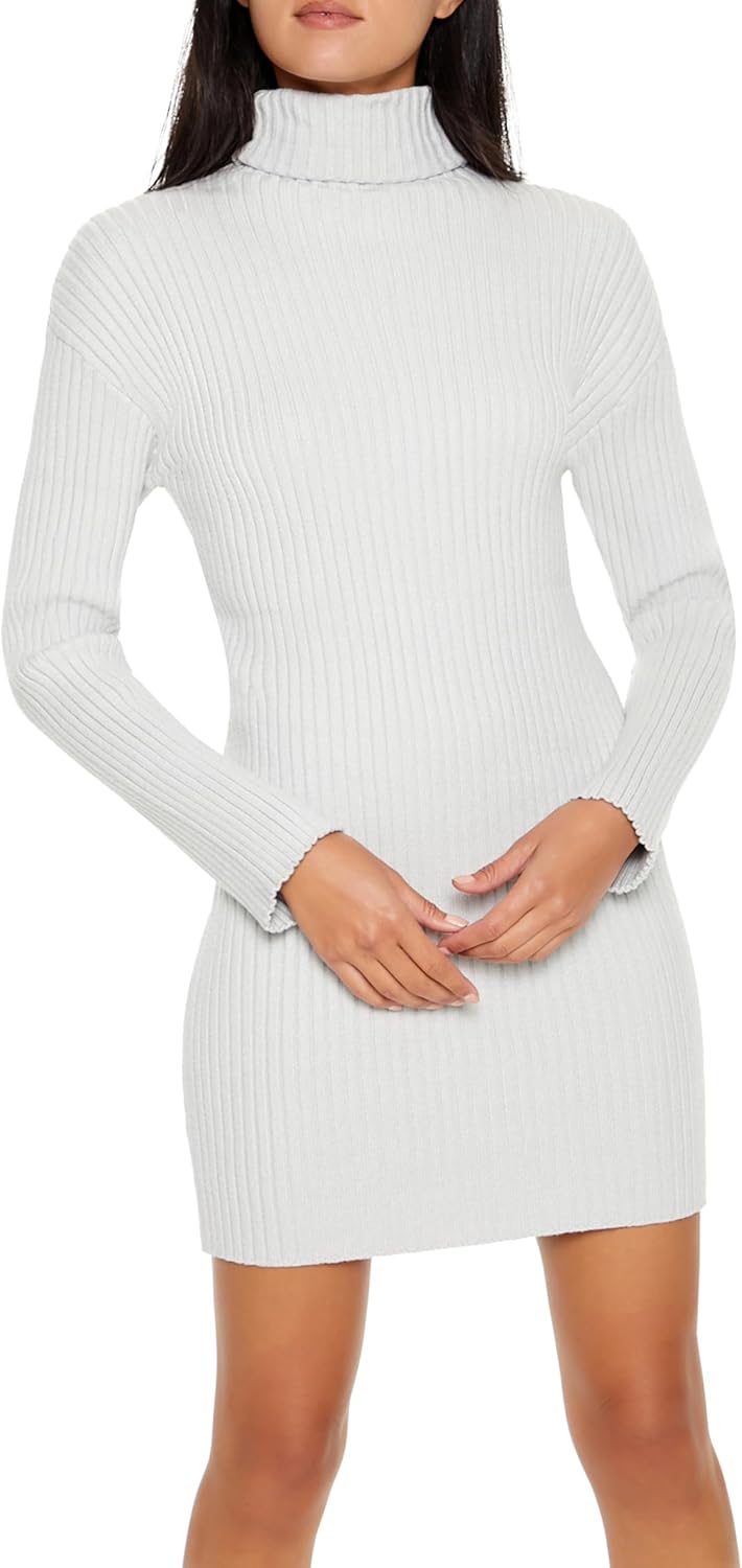 Forever 21 Womens Turtleneck Mini Sweater Dress - Image 2