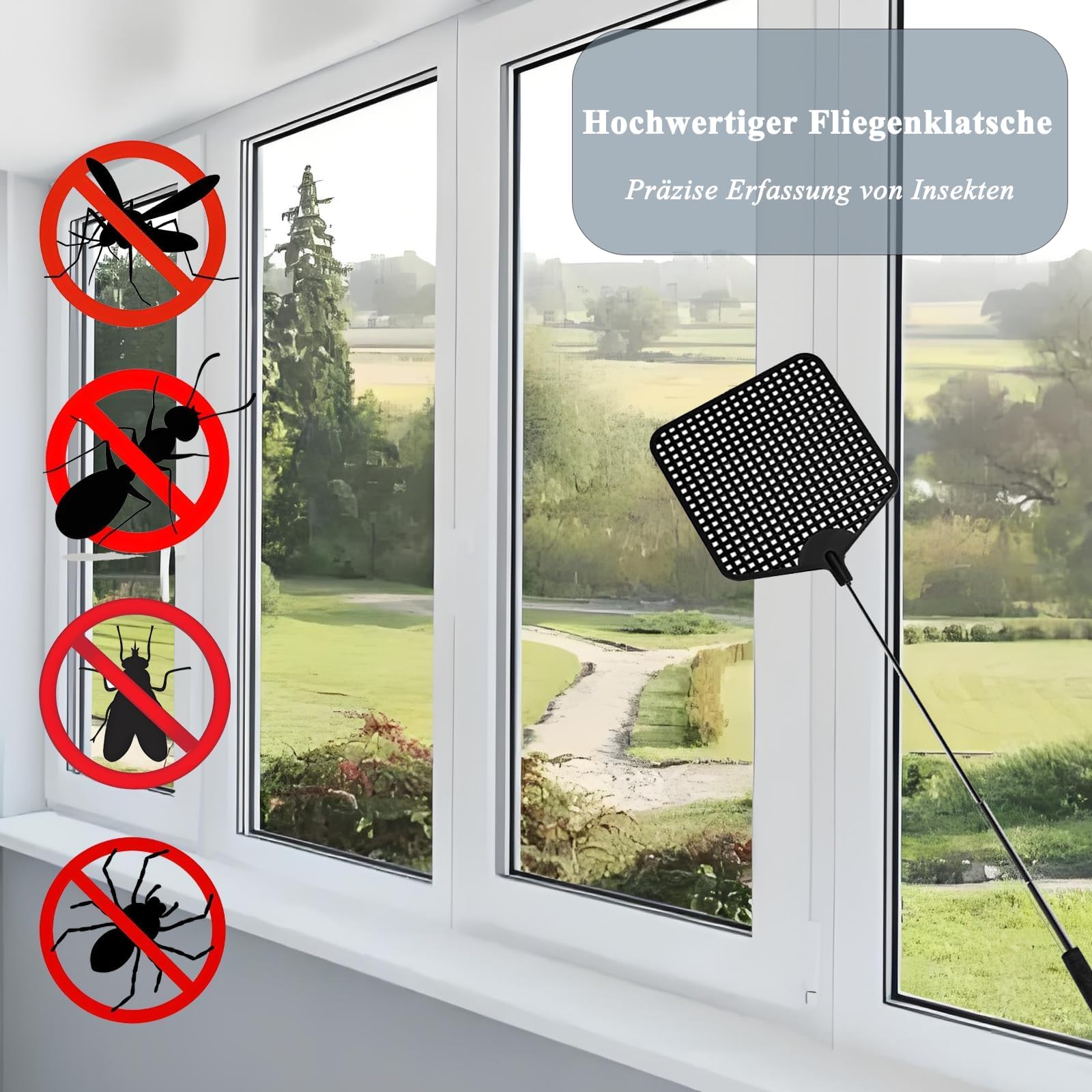 Scacciamosche estensibili | 6 pezzi Fly Swatter, ideali per respingere mosche, vespe, zanzare e altri insetti
