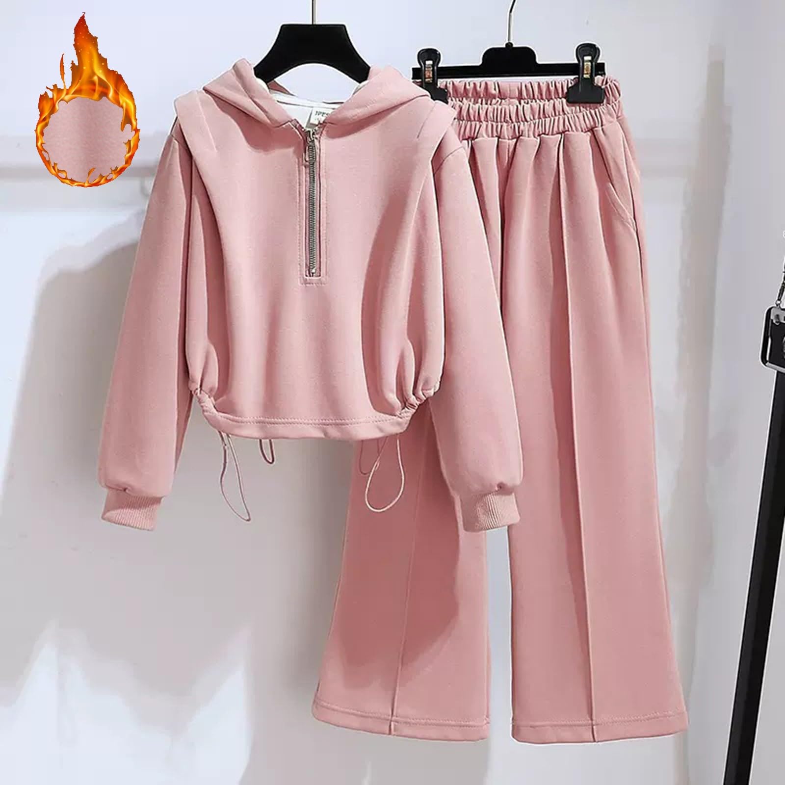 Tuta da ragazza Set di tuta per bambini a maniche lunghe con cappuccio felpa con cappuccio pantaloni della tuta 2 pezzi abiti scuola sport felpe con cappuccio set joggers tute