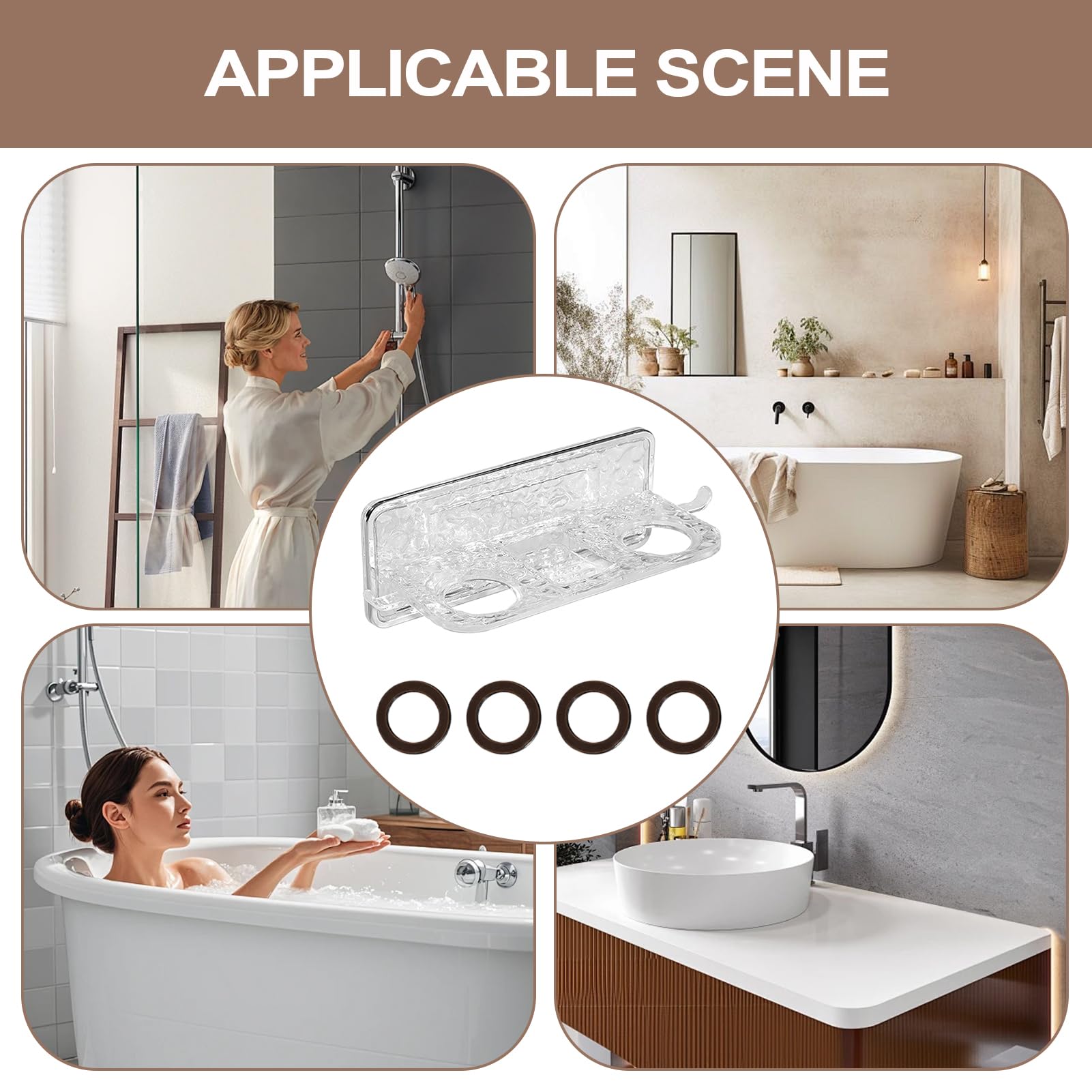Haken für Duschgelflaschen, Halter zum Aufbewahren ohne Bohren, Flüssigseifenhalter für die Wand, für Toiletten, Badezimmer, Hotel, Küche, Ringe, Schmuck, Ohrringe, Kosmetik Küche, Haushalt & Wohnen
