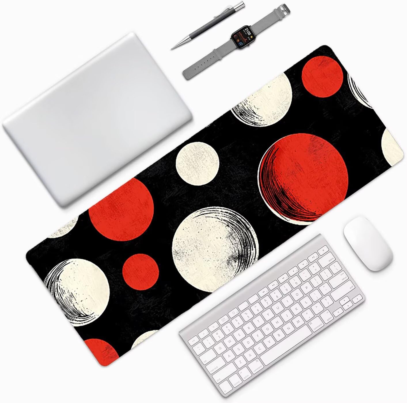 Lpfieonn Einfach Großes Schreibtischunterlage, XXL Schreibtischunterlagen, Schwarz XXL Wasserdicht Gaming Mousepad mit Vernähter Rand und Rutschfeste Gummibasis, für Laptop/Hause/Büro 120x60cm PF-3001