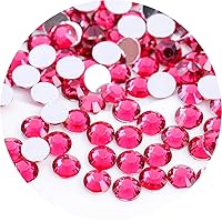 Vista 11 de 4500 diamantes de imitación SS6 de 0.079 in con parte trasera plana para uñas, manualidades, gemas redondas con purpurina y cristales para bricolaje