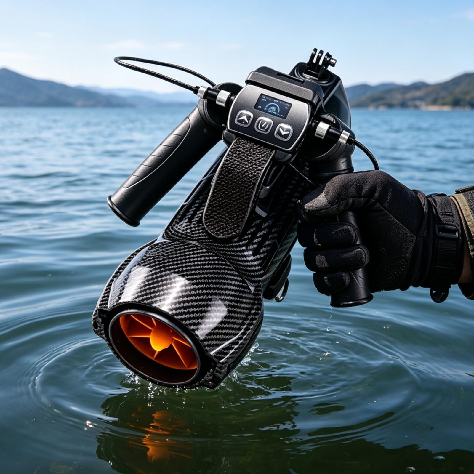 agreilduite 650w Underwater Scooter,120min Runtime /40m Depth, With Camera Mount & Signal Booster Cable & Diving Vest& 4400mah Dual Batteries, Paddle Board Motor For Snorkeling Diving